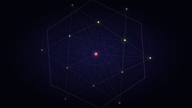 Metatron Flux Grid Glowing Cyan Sacred Geometry Hexagon Network