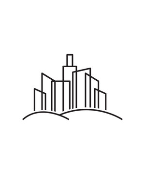city icon, vetor best line icon.