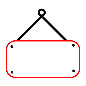 red wooden sign