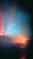 Fototapeta premium Futuristic abstract background with vibrant blue and orange light effects
