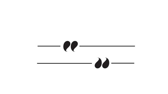 Simple black minimalist quote marks graphic element typography punctuation
