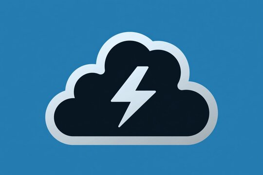 Climate change concept showing lightning in storm cloud