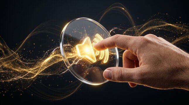 Interactive sound volume control holographic interface