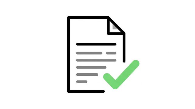 Invoice document icon for business and finance use. Flat vector receipt symbol for accounting and billing software.