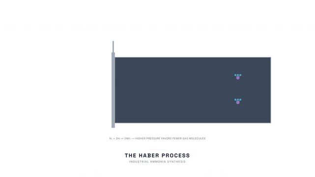 Haber Process Ammonia Synthesis Animation &mdash; Industrial Nitrogen Fixation Chemistry Loop