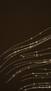 Abstract light streaks with glowing dots