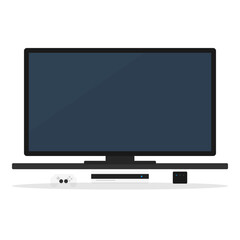 Fototapeta premium Modern Home Entertainment System Vector Illustration
