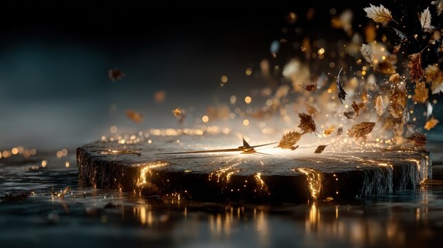 Molten metal sparks flying everywhere.