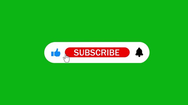 like subscribe notification bell animation command like share comment share youtube green screen 4k alpha looping animated.