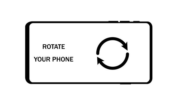 rotate your phone transition animation rotate phone screen social media gaming movie video animated on transparent .