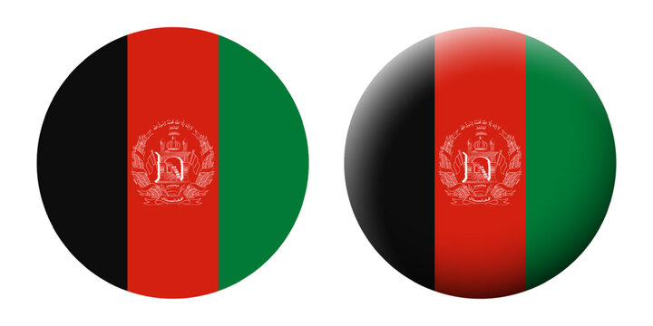 Vector illustration of Afghanistan flag set on transparent background