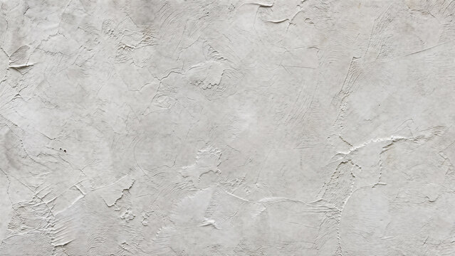 Light gray rough plaster wall texture with white stucco surface and blank copy space for background

