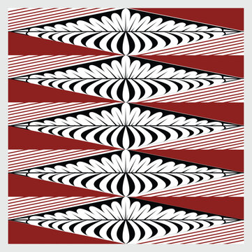 Traditional Tongan tapa pattern with repeating geometric motifs, Polynesian vector background
