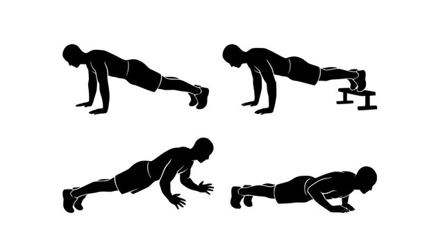 Push up exercise progression four stages of form and technique