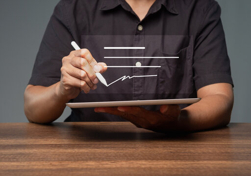 Electronic Signature on Tablet with Stylus