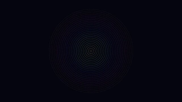 Vortex Concentric Dot Rings Rainbow Gradient Mandala Motion Loop