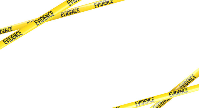Yellow evidence tapes 3d isolated