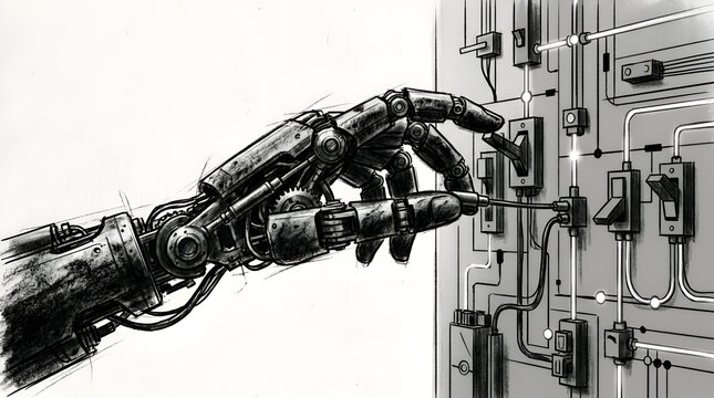 Robotic automation and industrial control concept