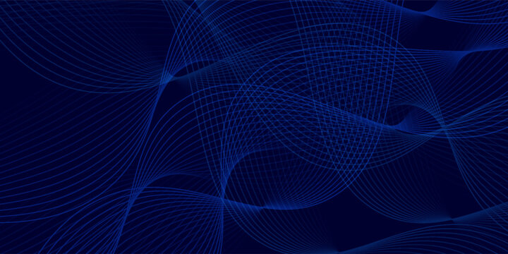 Premium background with diagonal dark blue lines pattern. Vector horizontal template for contemporary formal invitation, prestigious gift certificate, digital luxury business banner, luxury voucher.