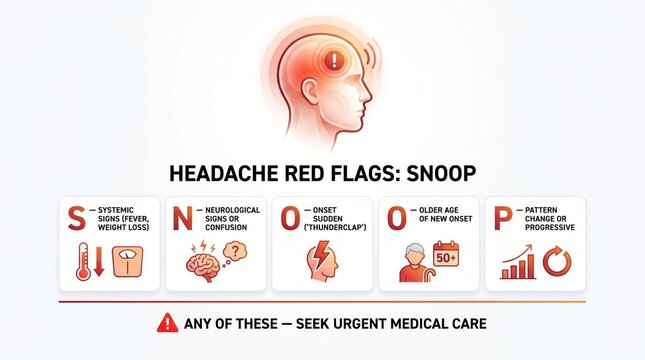 Headache red flags: the SNOOP check