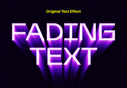 Fading Text Effect For Poster And Branding Design