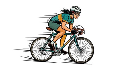 Obraz premium Person cycling fast on bicycle