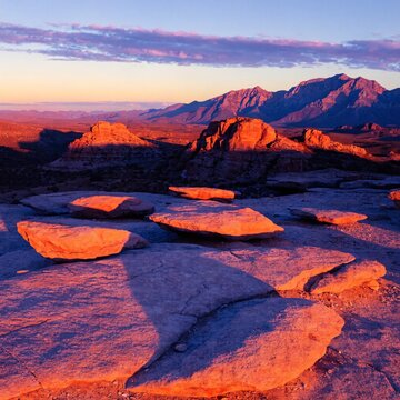 sunrise over the mountains