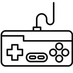 retro joy stick line icon © KEEE