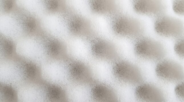Soft, textured white foam material with a repeating hexagonal pattern, providing a cushioned surface