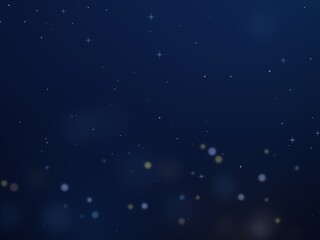 Fototapeta premium Night Sky with Stars and Bokeh Lights