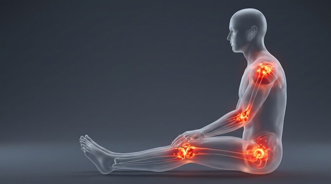 Human body joints pain inflammation medical condition