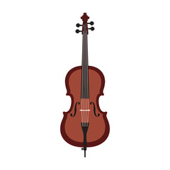 Fototapeta premium Violin instrument on white background