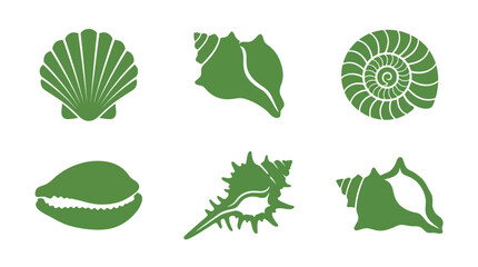 Collection of seashell icons © Akun