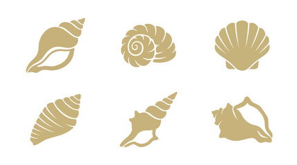 Collection of seashell icons © Akun