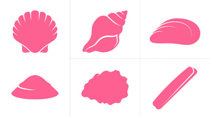 Collection of marine shell icons © Akun