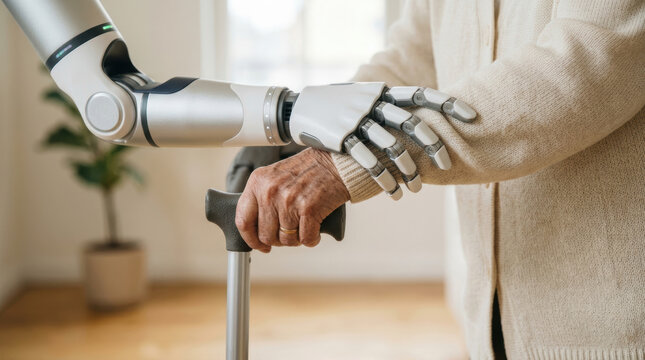 Elderly care robotics assist with support and mobility enhancing independence and comfort in daily life for aging individuals
