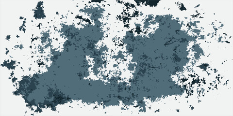 Abstract camouflage grunge texture background in blue and grey tones. Vector illustration of distressed splash paint spots, organic camo pattern or weathered rustic backdrop element. © Uddin