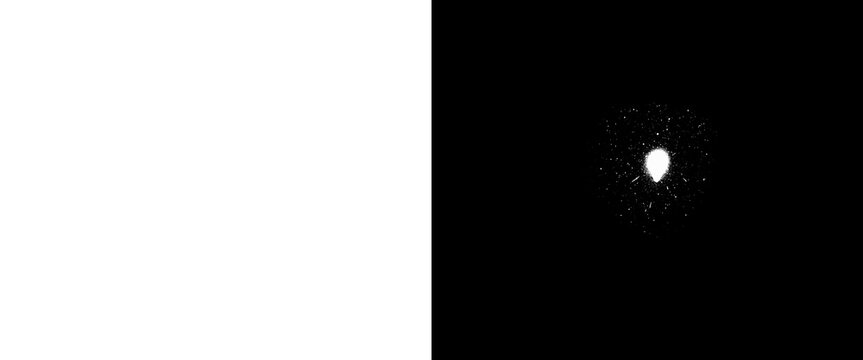 Minimalist black and white split screen, abstract geometric contrast background, simple monochrome graphic design template