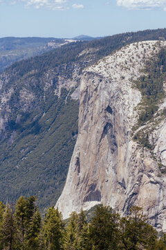 Yosemite National Park Scenic Granite Rock Face During Daytime Hike