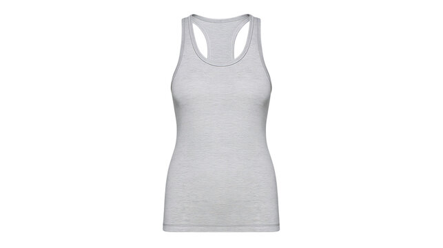 Light grey heathered racerback tank top
