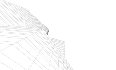 Fototapeta premium architectural buildings vector 3d illustration