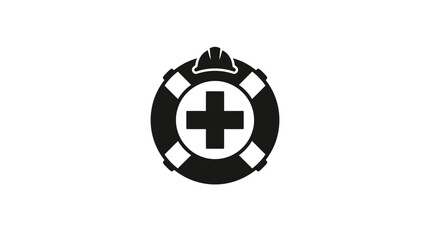 Life preserver with medical cross symbol. © doni