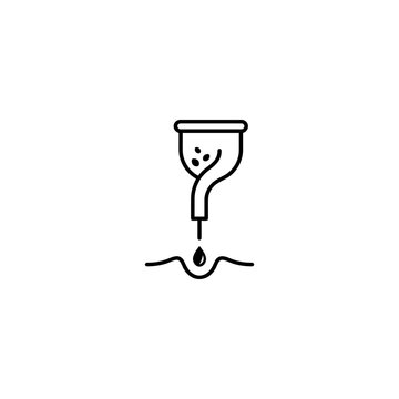 Hourglass with sand flowing out.