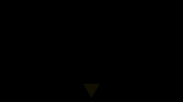 Animated gold triangle arrows pointing downward on black background, direction animation