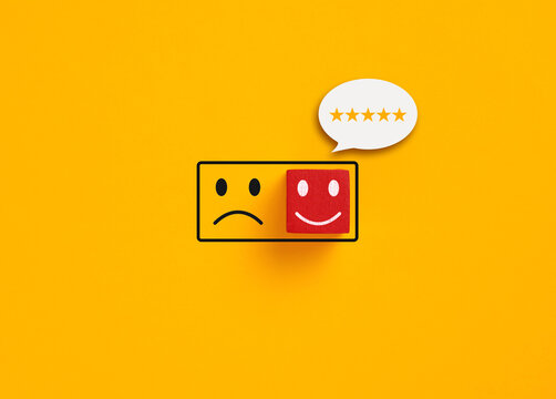 Rating customer experience by choosing a positive feedback option