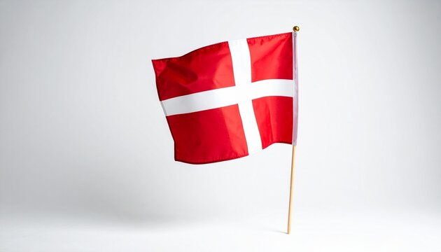 "Denmark national flag with red field and white cross, symbolizing heritage, unity, and enduring national identity."