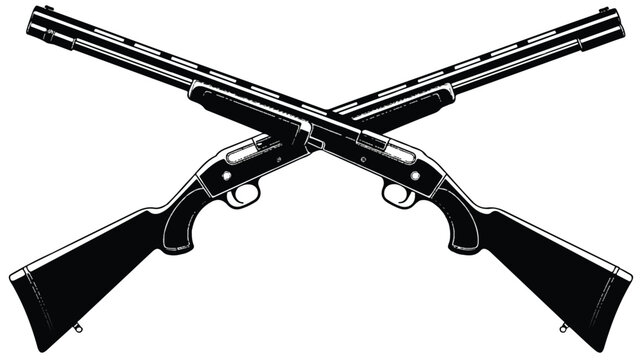 vector illustration of a gun