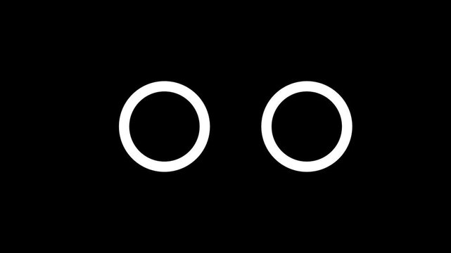 Minimal white double semi-circular loading lines rotation loop animation on black background, premium clean buffering indicator and digital processing system symbol.