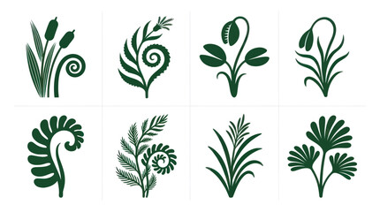 Floral and leafy decorative elements collection © Grace