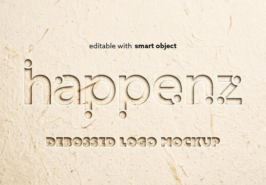 Debossed Logo Mockup